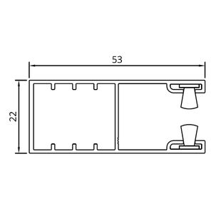 Vorbaurollladen Führungsschiene 53mm Detail
