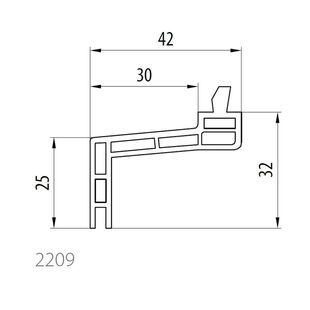 Gealan 2209 - Fensterbank aussen 42mm
