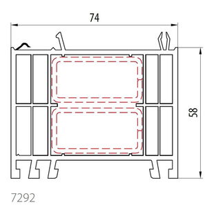 Gealan 7292 - Rahmenverbreiterung 58mm