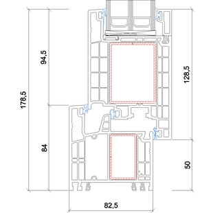 Gealan Kontur Tür innen öffnend - 5021-5031