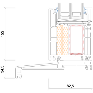 2213- Fensterbankprofil- 34.5mm