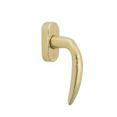 Fenstergriff HOPPE Secustik, Aluminium Messing poliert F9