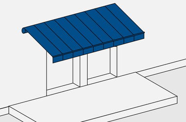 Pergola mit LED Beleuchtung nachts