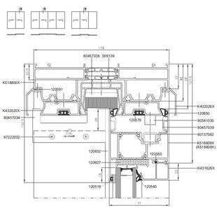 Aluprof MB-77 Tür Rahmen mit Schiebeflügel oben