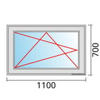 Venstermaat 1100x700mm