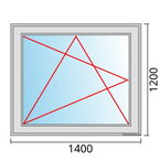 Venstermaat 1400x1200mm