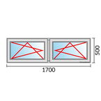 Venstermaat 1700x500mm