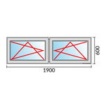 Venstermaat 1900x600mm