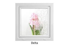 Fenster mit Ornamentglas Delta