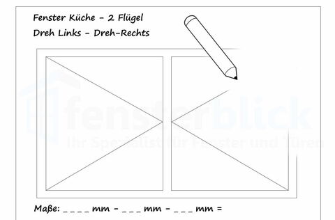 Fenster Aufmaß Skizze