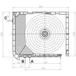Aufsatzrollladen Gurtausgang Kasten 200mm Typ A B C
