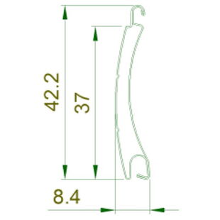 Rollladen Lamelle 37 Detail Querschnitt