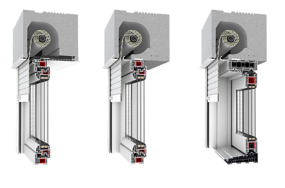 Rollladen-Typen Drutex RS Styropor Revision von Innen und Außen