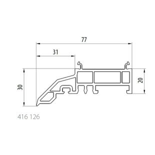 Salamander 416 126 Fensterbank aussen 77mm