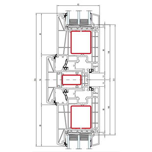 Salamander bluEvolution 82 Pfosten 96mm Terassentür innen öffnend Classic-Line - HO9320 - HO8530