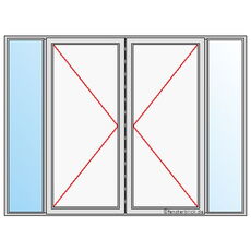 2-Flg. Haustür mit Seitenteil