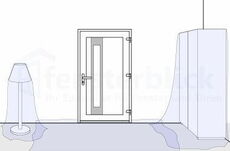 Haustür Ausbau Möbel und Boden abdecken