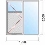Haustür-Größe 1900x2000 mm