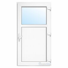 Achterdeur Schwedt met glasvulling en sandwichpaneel