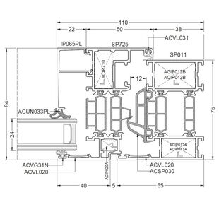 Aliplast Superial Fenster 110mm - SP011 - SP725