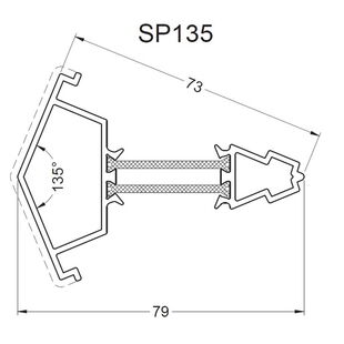 Aliplast SP135 - Kopplung 135 Grad