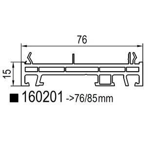 Aluplast 160201- Rahmenverbreiterung - 15mm