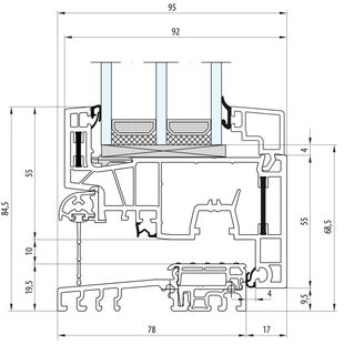 Aluplast energeto Neo Balkontürschwelle 20mm Cube-Line 060x27