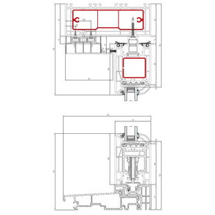 Aluplast HST 70 Schiebeflügel - Vertikal