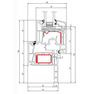 Aluplast IDEAL 4000 Renovation Fenster Soft-Line Flosse 40mm 140x15-140x20