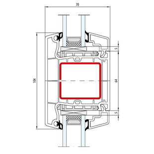 Aluplast IDEAL 4000 Pfosten 104mm 140x45