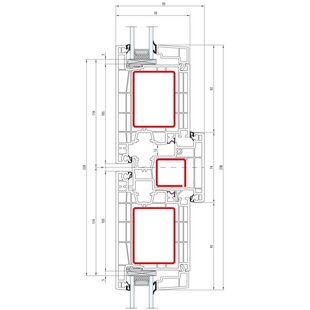 Aluplast IDEAL Neo Stulp 74mm Tür außen öffnend 160x66 160x35