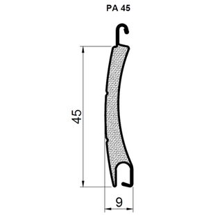 Lamelle PA45 Alu technische Zeichnung
