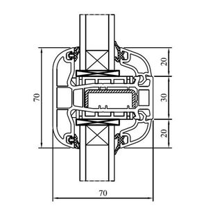 Drutex glasteilende Kämpfer Sprosse aus Kunststoff