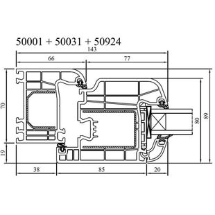 Drutex Iglo 5 Balkontür PP 105mm nach innen öffnend
