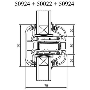 Drutex Iglo 5 Glasteilende Kämpfer-Sprosse 70mm