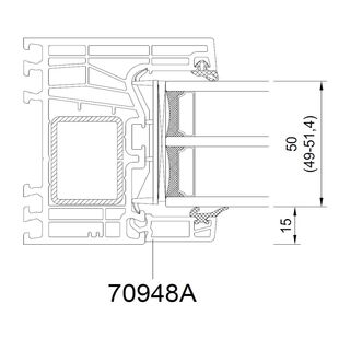 Drutex Iglo Edge - 70948A - Festverglasung  Glasstärke 50mm