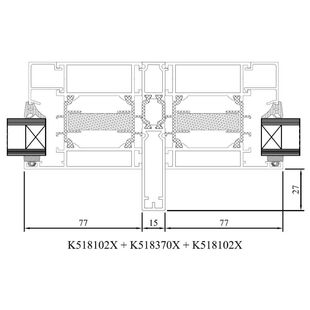 Drutex MB 70 HI statische Kopplung außen Detailansicht