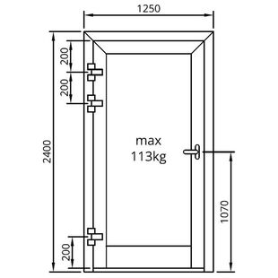 Drutex MB-86SI Türband 3flg 3 Stück 1250x2400 Details