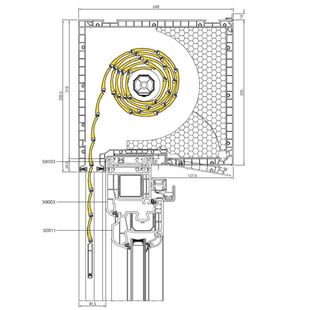 Aufsatzrollladen für Drutex Iglo 5 Parallel-Schiebe-Kipp-Tür PSK-Tür Unten