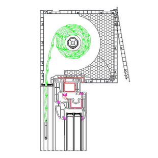 technische Details Aufsatzrollladen 215mm Revision von der Seite