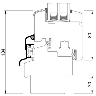 Drutex Softline 78 Fenster mit Wetterschenkel