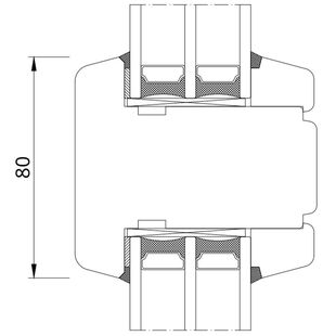 Drutex Softline 88 Pfosten Glasteilende Kämpfer-Sprosse 80mm