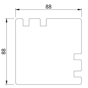 Drutex Softline 88 Eckkopplung 90° Rahmen PP88090 (PP090)