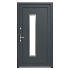 Drutex Haustür in der Farbe Schiefergrau glatt