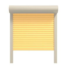 Vorbaurollladen Oval SKO Perlweiss mit Panzer Elfenbein