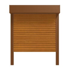 Vorbaurollladen SP Lehmbraun mit Golden Oak Panzer