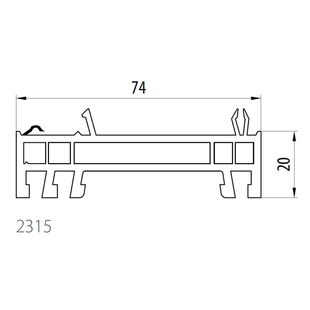 Gealan 2315 - Rahmenverbreiterung 20mm