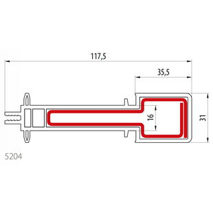 Gealan 5204 - Statikkopplung 16mm (Große Konstruktion)