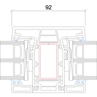 Gealan Kontur Pfosten- 92mm - 5026
