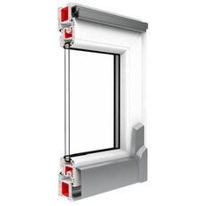 Parallel-kiepschuifpui profiel Iglo 5 Classic in wit